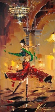bailarina Kal Gajoum Pinturas al óleo